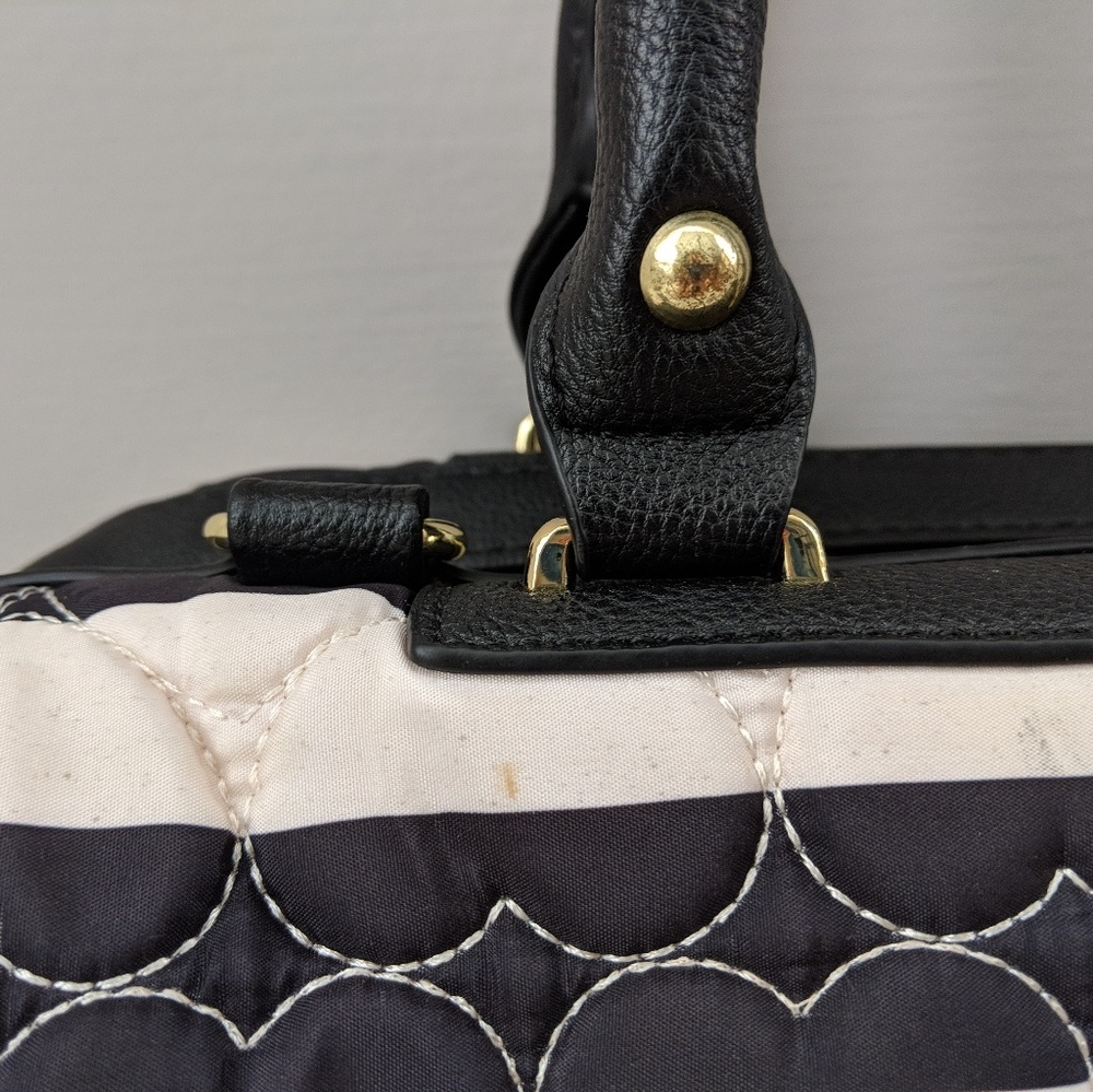 Betsey Johnson Striped Heart Quilted Purse - Picture 3 of 6